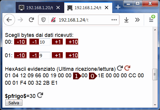estrazione bytes ModBus
