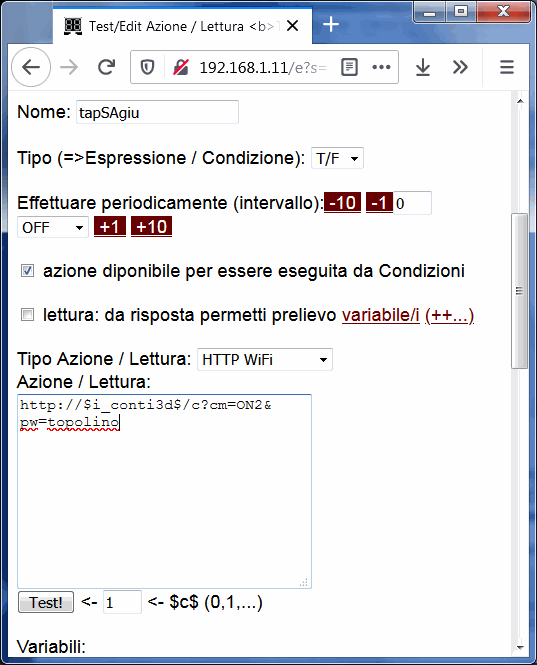 tirare giu tapparella remoto