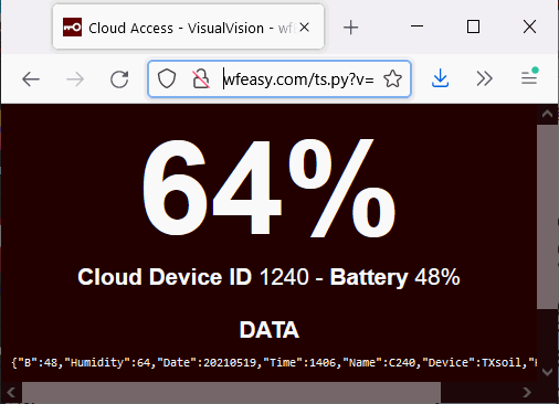 sensore umidit� terreno Web